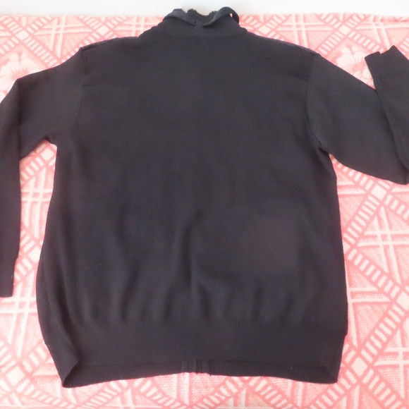 SILVERSILK Cardigan Full Zip Sweater Elbow Patch Front zip Pockets 3XL Black - Picture 3 of 6